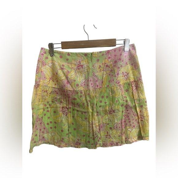 Lilly Pulitzer Vintage Carmen Skirt 6 Palm Green Multi Fillies for Lillies - Picture 2 of 8
